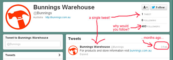 why bother Bunnings? oh, you haven't